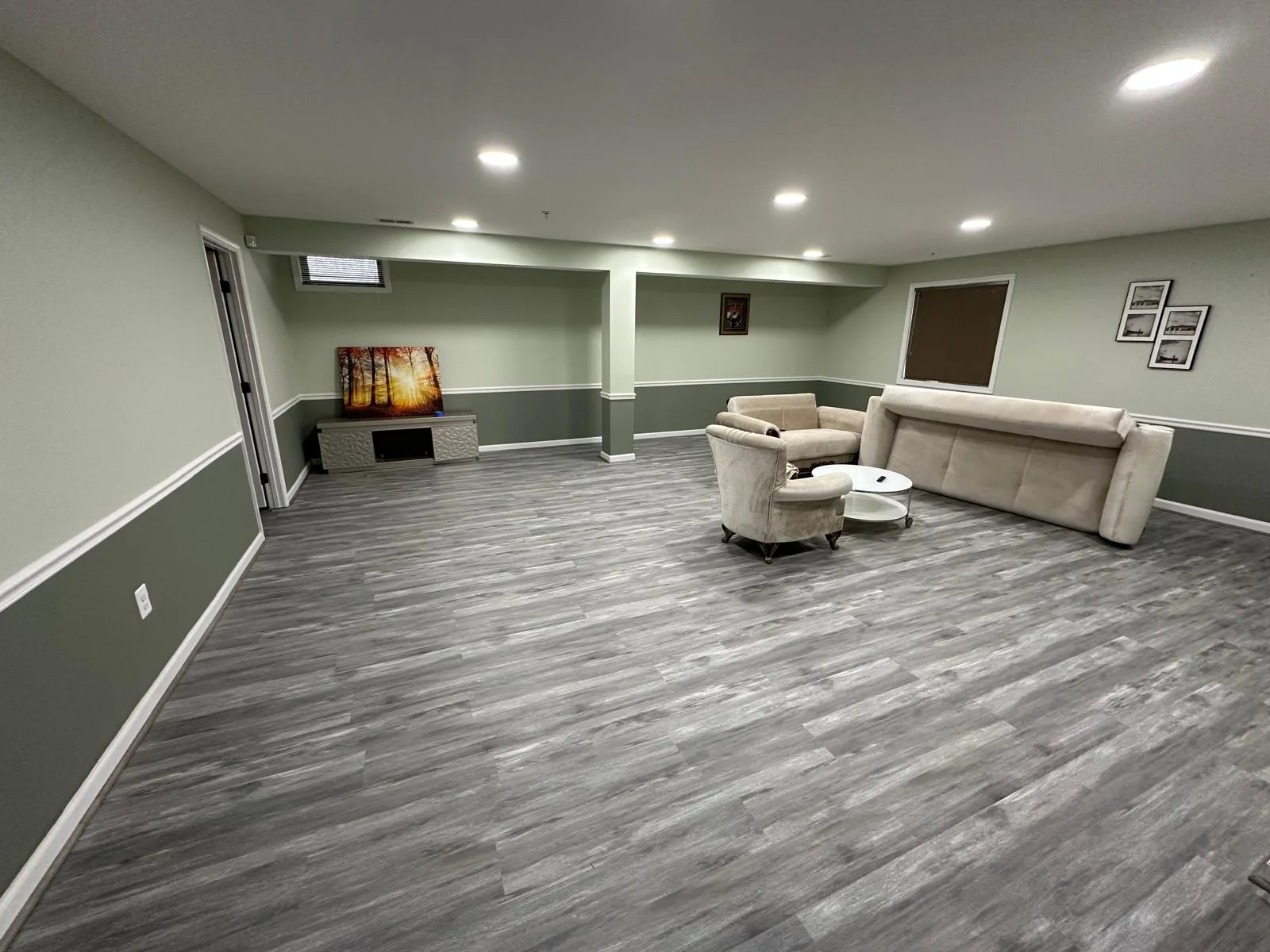Finished basement remodel by BB&K LLC
